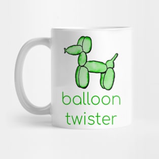 Watercolor Balloon Twister (Green) Mug